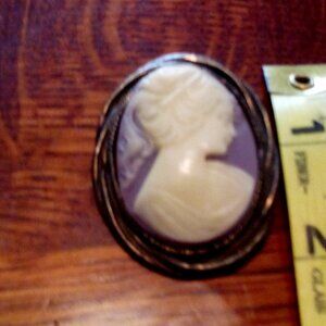 vintage cameo brooch
